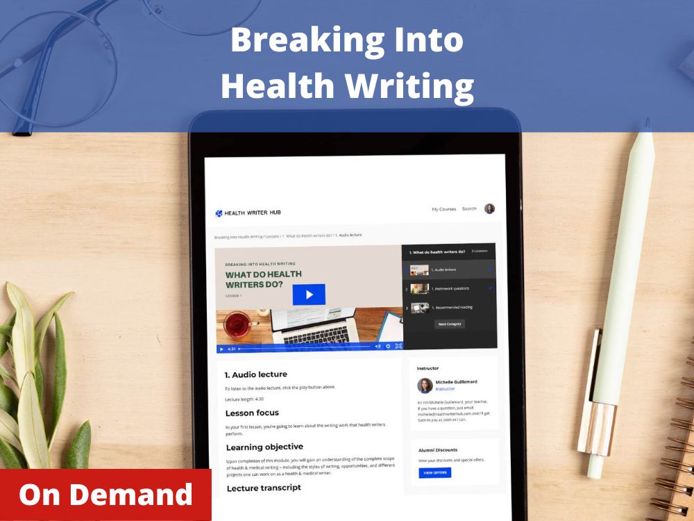 health writing course