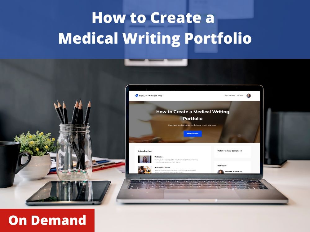 how to create a medical writing portfolio course