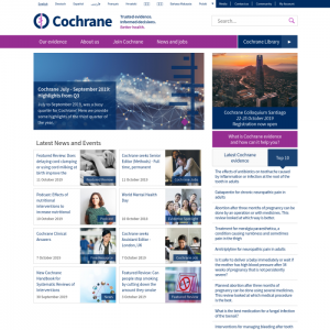 cochrane medical news websites